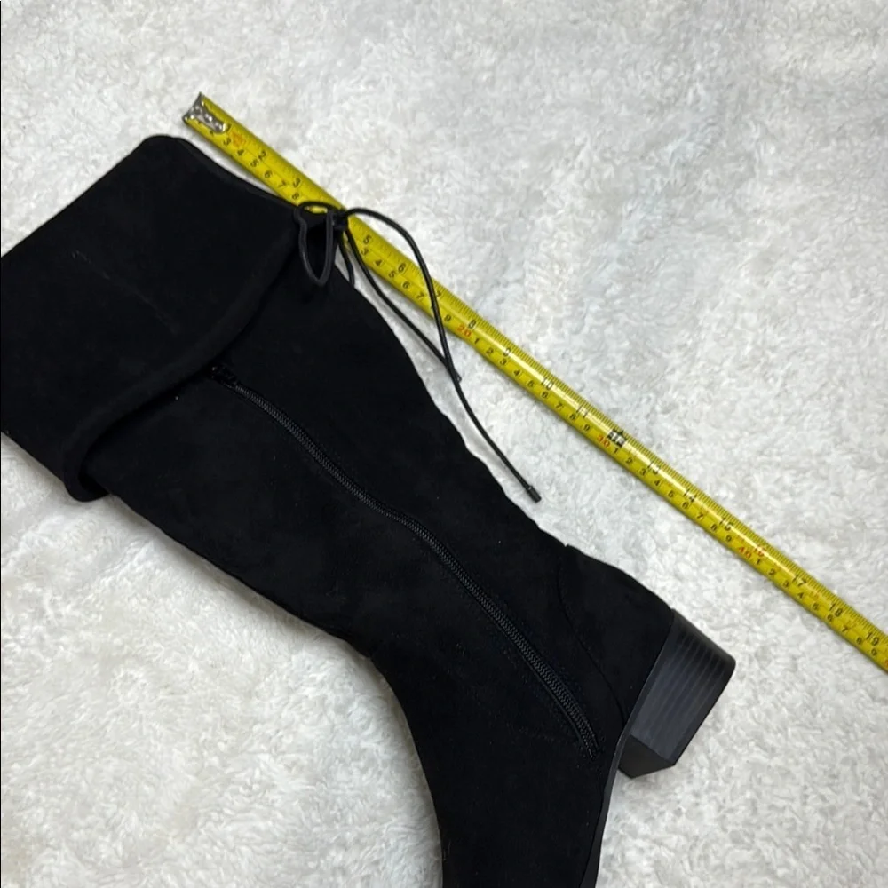 CROWN & IVY SIZE 8M Black Over-the-Knee Women's Boots NWOT